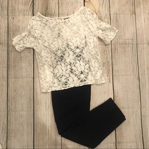 GAP • White Lace Tee